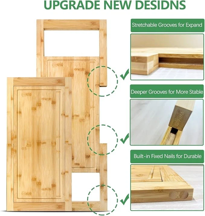 Over The Sink Bamboo Cutting Board