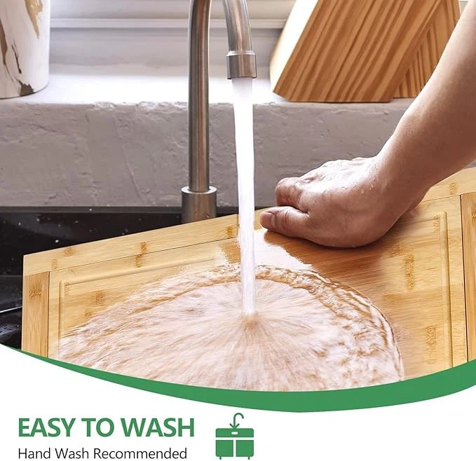 Over The Sink Bamboo Cutting Board